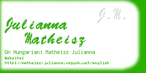 julianna matheisz business card